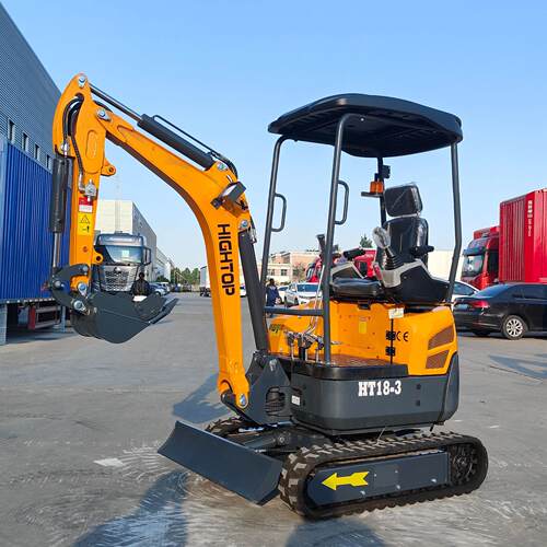 外贸出口摩森HT18型miniexcavator果园农用一机多用小型挖沟机