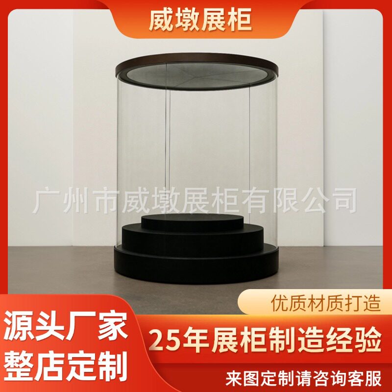 定制博物馆玻璃柜台不锈钢陈列柜产品展柜展台led 灯展示台展示柜