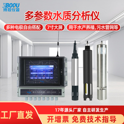博取壁挂式多参数水质分析仪PH电导溶氧余氯浊度监测6199COD氨氮