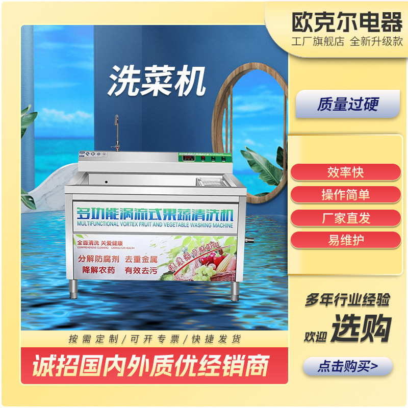 定制商用果蔬清洗机 厂家直销水果蔬菜清洗机 全自动净菜清洗设备