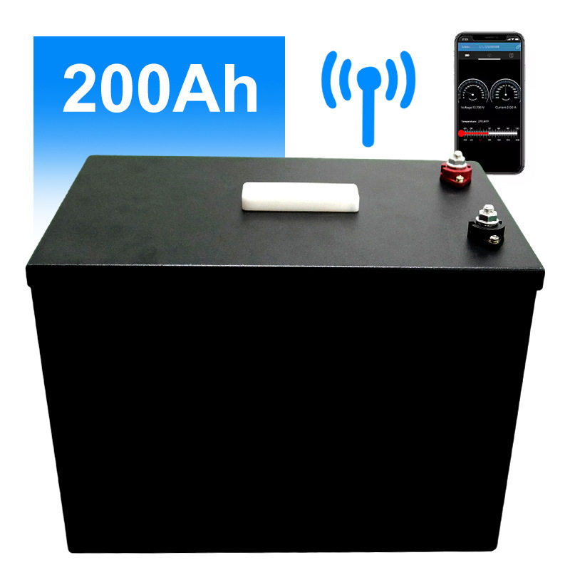 蓝牙200ah储能磷酸铁锂蓄电池12.8V户外电源 房车 音箱舞台设备供