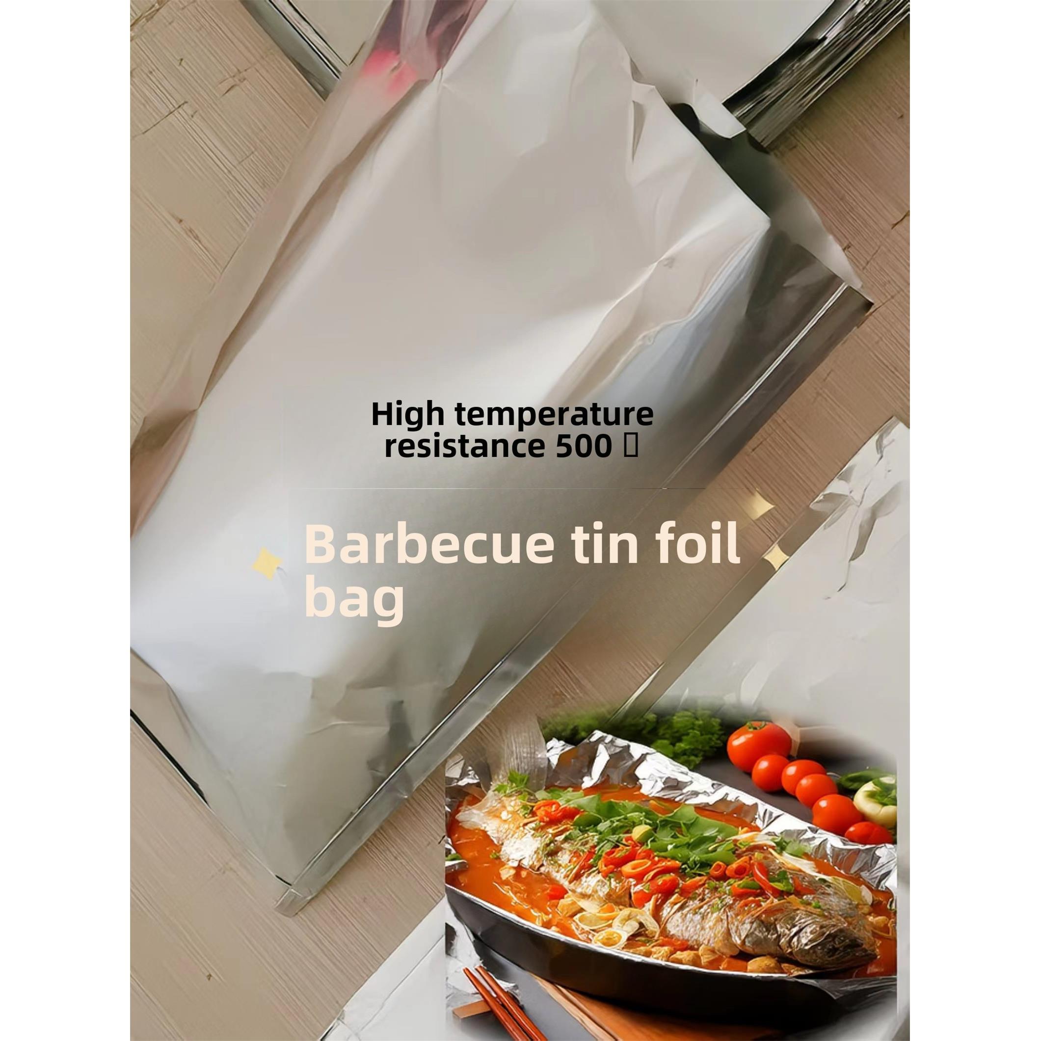 锡纸鲫鱼袋烧烤专用锡纸袋烤箱锡纸烘烤食品级空气炸锅纸烧烤袋