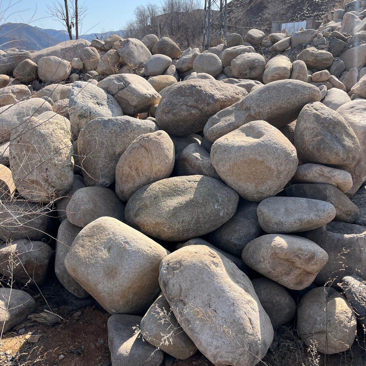 河滩石大石头河岸湖边造景变压器用大号鹅卵石置石园艺河卵石大