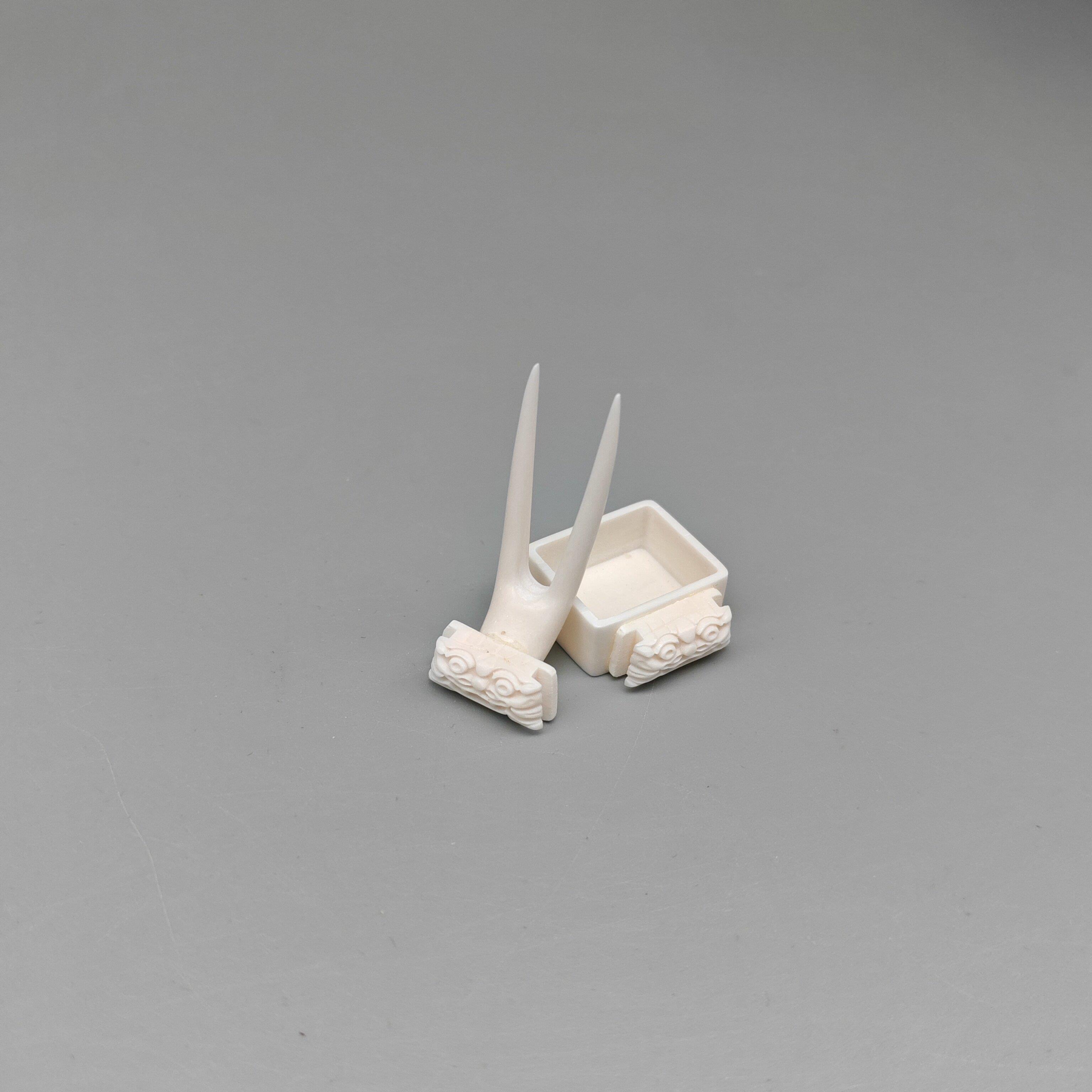 牛骨鸟笼配件绣眼笼果叉虫盒南笼果叉虫盒官印笼果叉苏笼虫盒