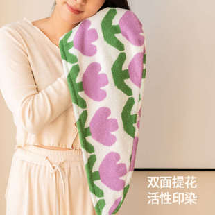 小郁金香干发帽纯棉吸水柔软家用洗漱干发毛巾小清新新款