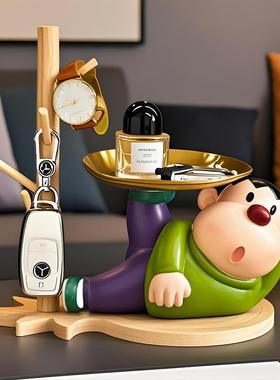 胖虎入户玄关钥匙收纳摆件进门客厅卡通动漫潮玩家居装饰品礼物