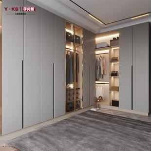 全屋定制兔宝宝衣柜整体衣帽间卧室简约轻奢转角柜爱格板上海厂家