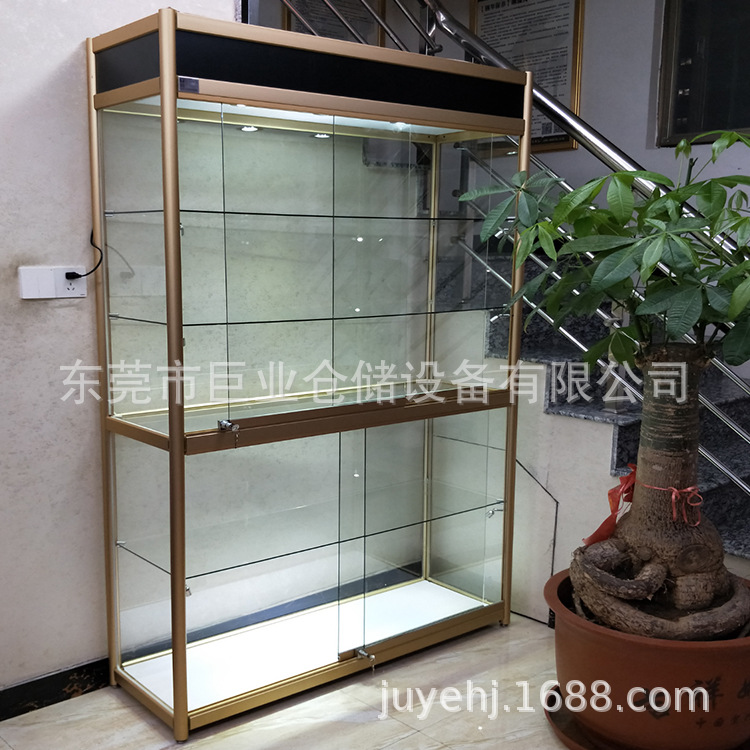 产品展示架样品展示架钢化玻璃展示柜子精品柜钛合金陈列酒柜