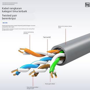 安普超五类网络线纯铜八芯宽带电脑网线监控家用专用300米/箱