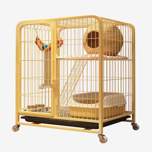 猫笼家用室内超大自由空间可折叠带厕所一体加密猫笼子加粗狗笼子