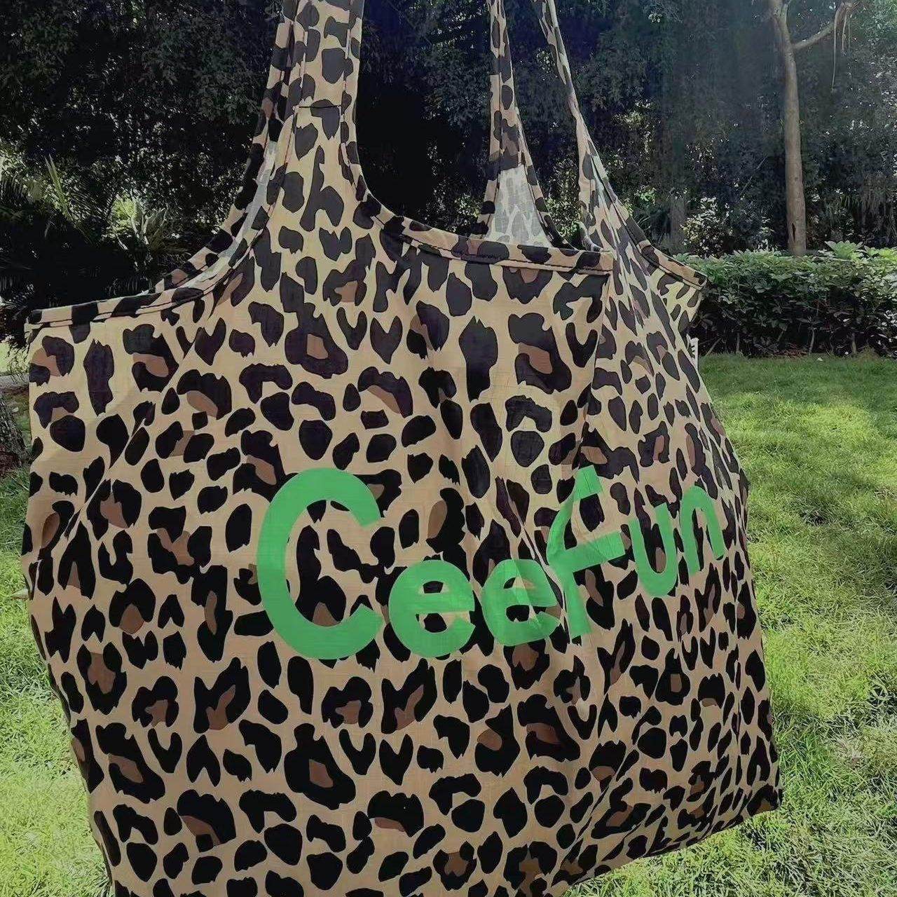 Ceefun喜翻原创豹纹单肩购物袋妈咪包大容量折叠环保袋休闲 防水,收纳整理,购物袋/环保袋/帆布袋,淘宝优惠券,粉丝福利购,淘宝优惠卷
