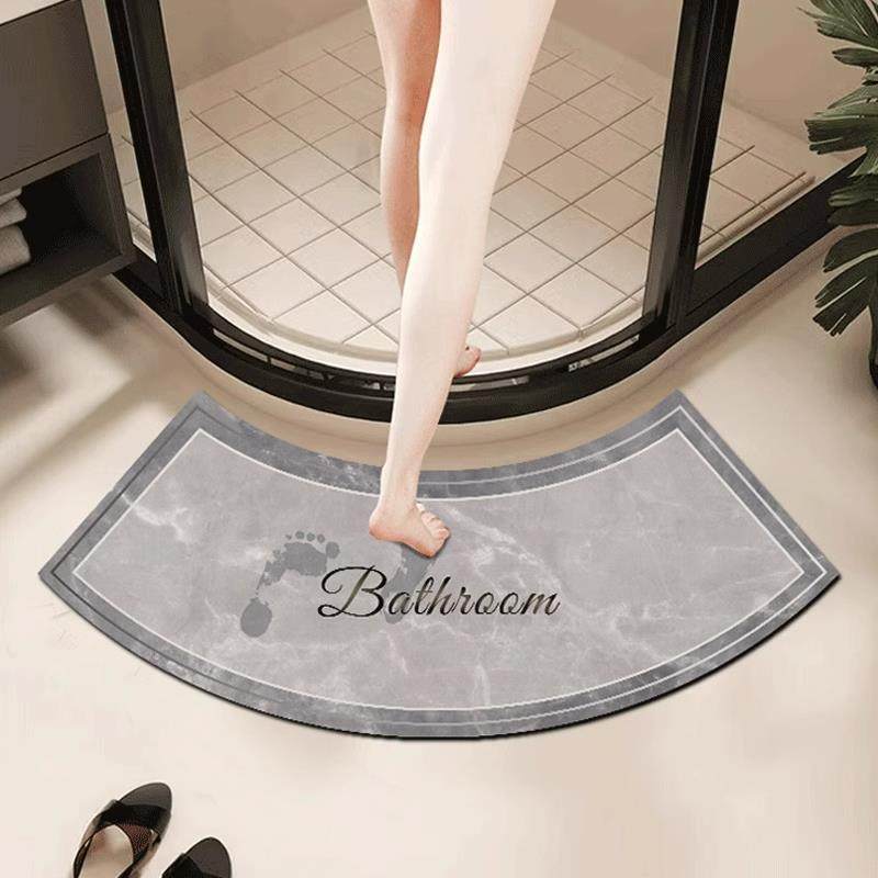 半弧形浴室矽藻泥地垫化妆室洗手间强吸水速干 干脚垫厕所淋浴房,居家布艺,家用脚垫,淘宝优惠券,粉丝福利购,淘宝优惠卷