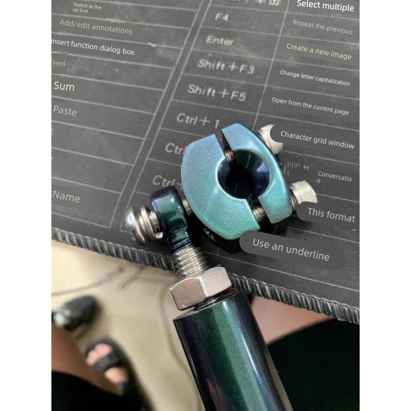 机车狂H5摩托车平衡杆踏板电动车后视镜加装横杆金属横杠拓展支架