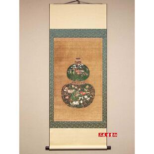 富禄平安挂画陈林葫芦瓶卷轴画高清临摹古画竖版入口吉祥装饰画