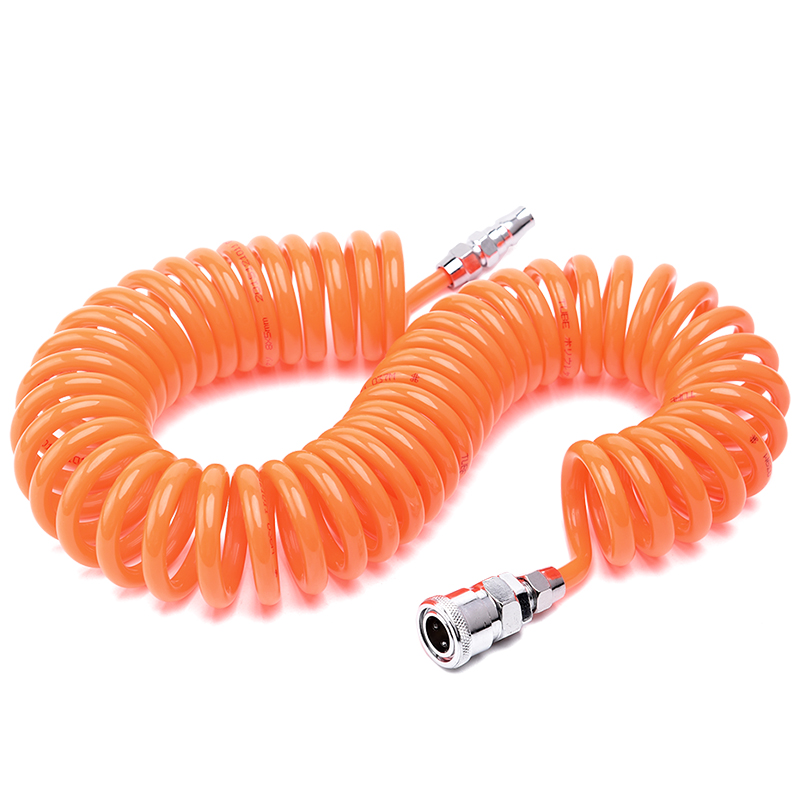 pu空压机气管 软管气泵管 弹簧螺旋伸缩管 带接头6/8/10/12./16mm