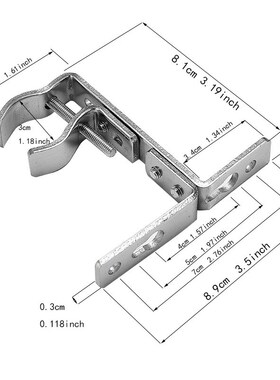窗帘杆罗马杆铁支架单可q调伸缩内径侧装老式改装加厚加405070孔