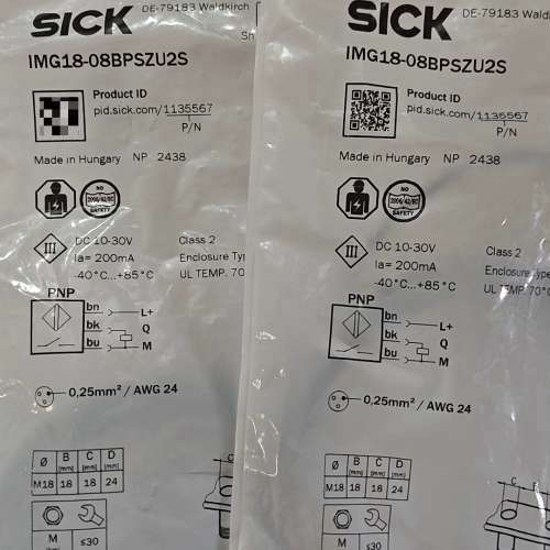 西克接近传感器IMG18-08BPSZU2S，匈牙利原装，订议价