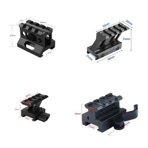 T1用斜角正夹Z角增高夹具红点瞄准镜用夹具20毫米宽的斜角
