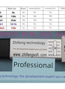 ZF-209 avr s5x tiny mega 90s xmega 下载器 编程器 usbisp