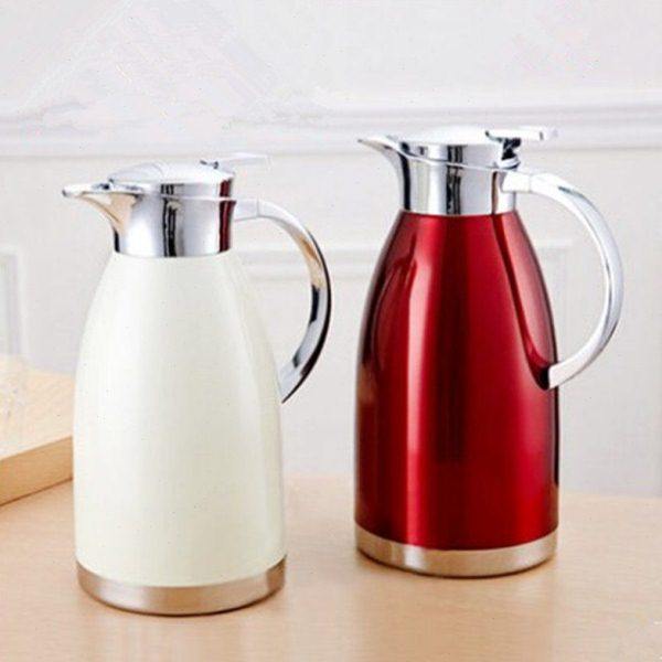 出口德国真空保温壶 家用热水瓶 开水瓶 闭盖一键倒水304不锈钢2L,餐饮具,保温壶,淘宝优惠券,粉丝福利购,淘宝优惠卷