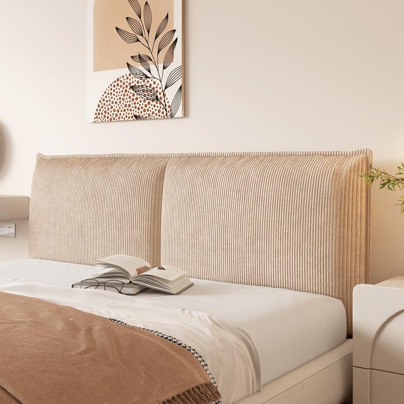 灯芯绒奶油风床j头软包靠背套罩榻榻米自粘床上靠垫可拆洗定制靠