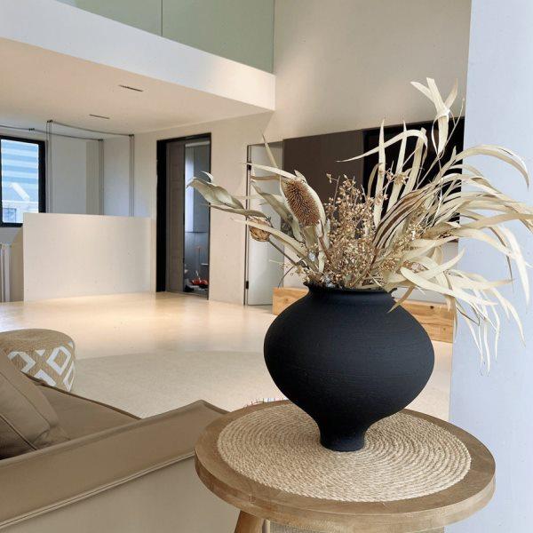 现代陶罐粗陶黑色罐子复古花瓶摆件侘寂风高级感样板间花器装饰品,家居饰品,花瓶,淘宝优惠券,粉丝福利购,淘宝优惠卷