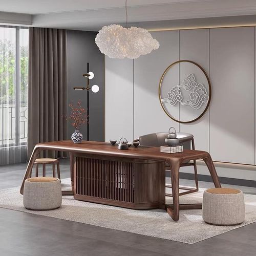 新中式白蜡木茶桌椅组合禅意国风茶艺实木茶台茶几客厅茶室喝茶桌