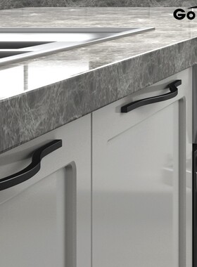 格奥琦 拉手 橱柜门抽屉现代简约北欧黑色衣Q柜子长拉手 门把手