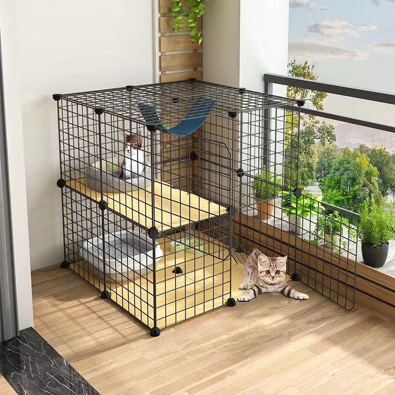 猫笼子家用别墅超大自由空间室内带厕所小型猫舍双层猫屋猫咪猫窝