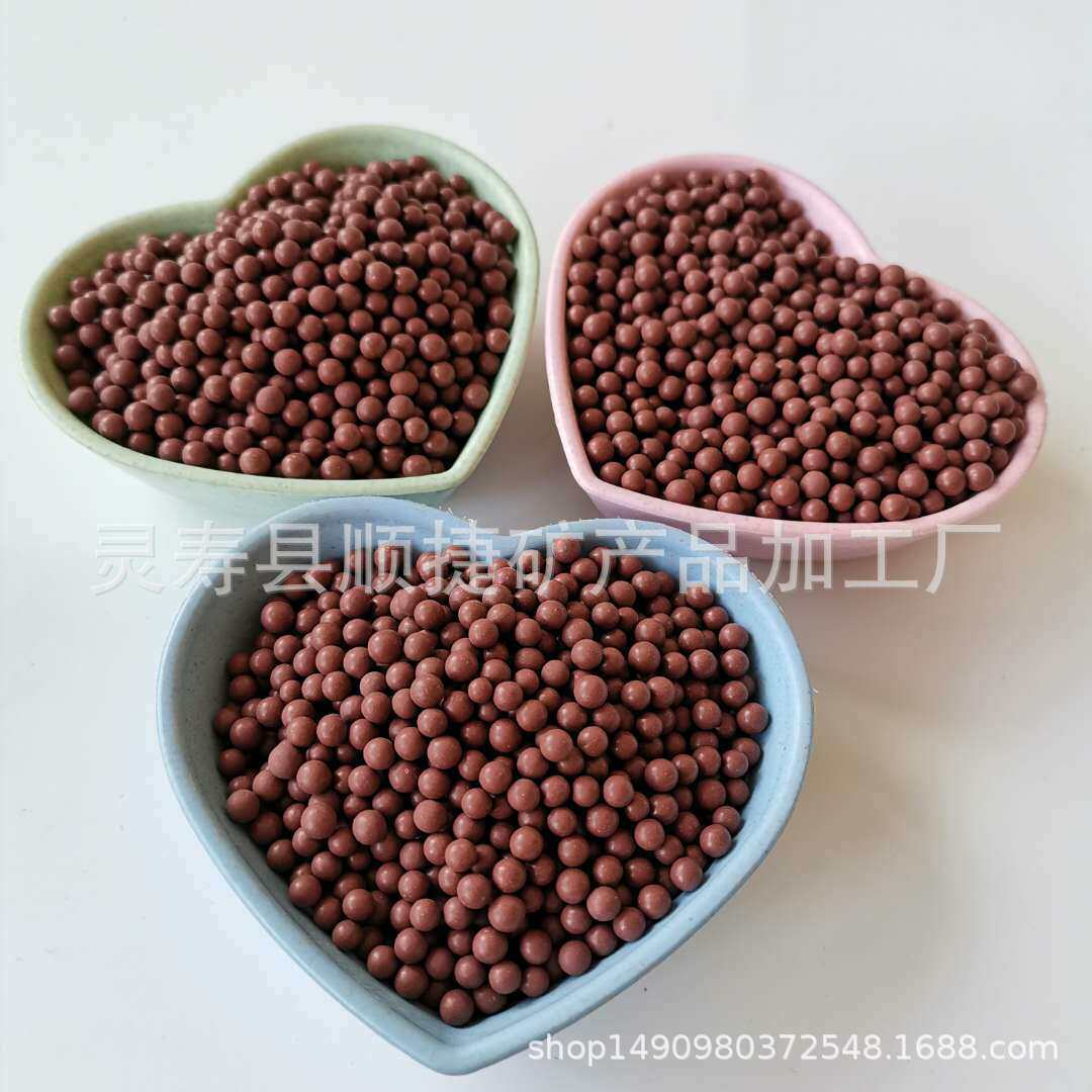 厂家生产陶瓷球水处理用滤料球坐垫填充用麦饭石颗粒盆栽铺面陶粒
