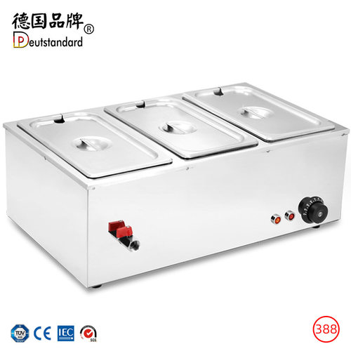 商用快餐保温台电加热控温不锈钢汤池台式保温售饭食堂保温打菜台
