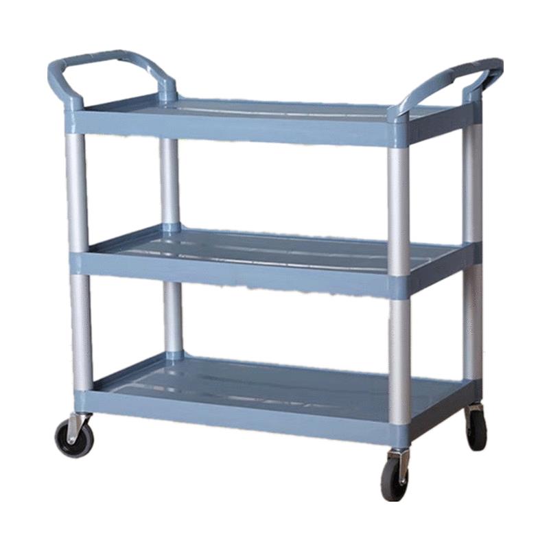 组装酒店饭店餐饮塑料收餐车快餐车送餐车三层收残车