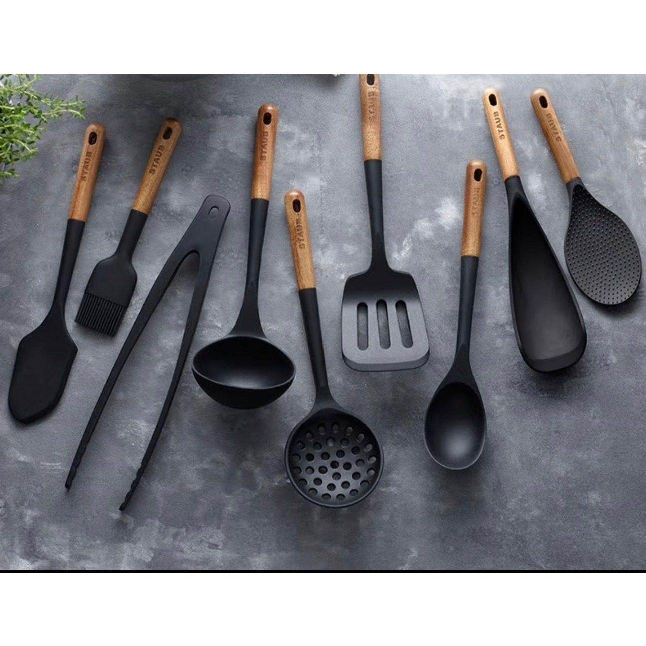 staub硅胶中式不粘锅铲子汤勺漏勺饭勺炒菜耐高温锅铲全套勺铲,厨房/烹饪用具,全套勺铲,淘宝优惠券,粉丝福利购,淘宝优惠卷