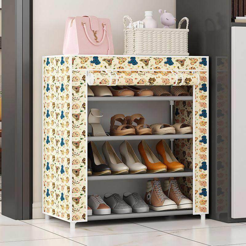 鞋架子多层简易家用防尘布鞋柜宿舍门口省空间遮阳帘简约现代布艺,住宅家具,鞋架,淘宝优惠券,粉丝福利购,淘宝优惠卷