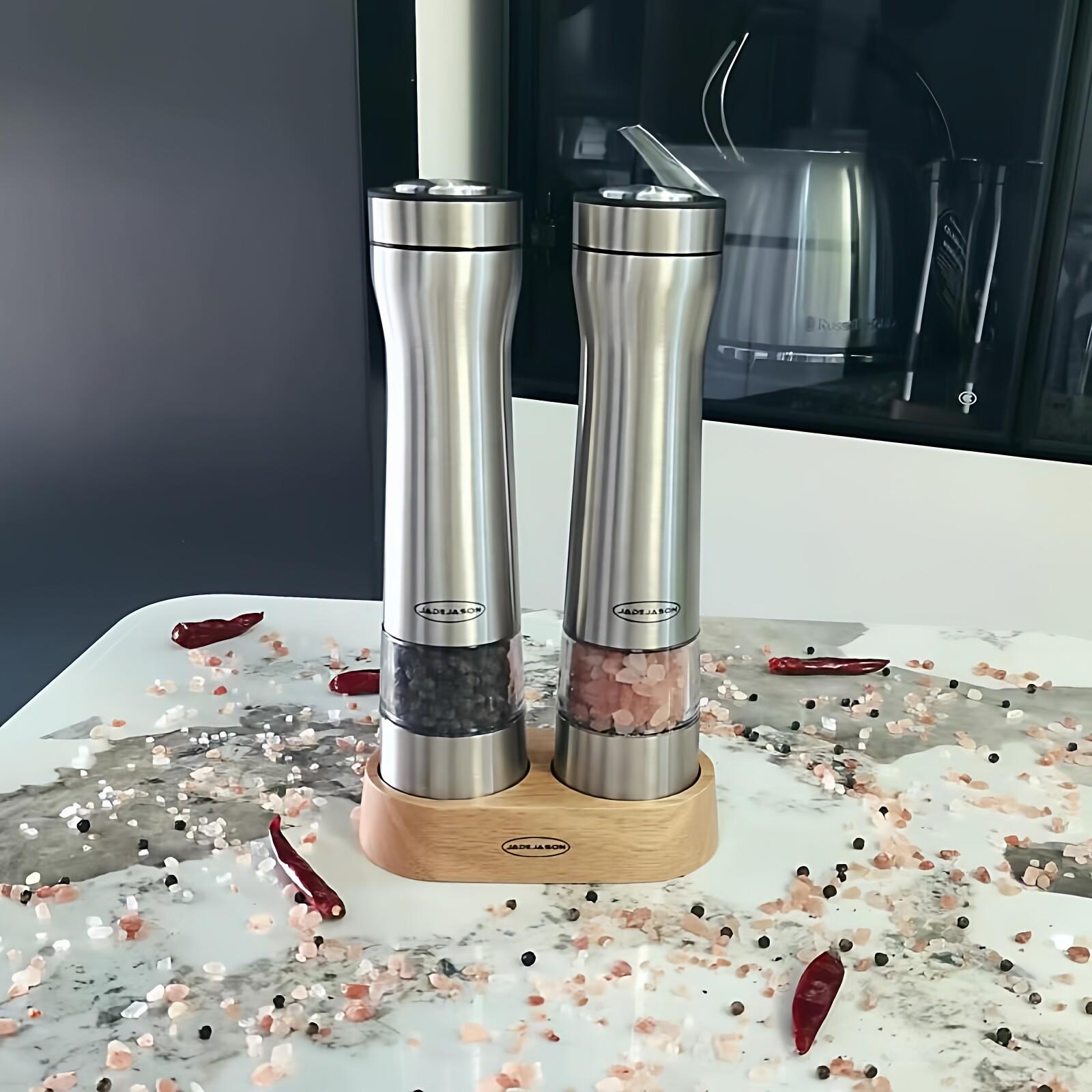 英国JADEJASON电动黑胡椒研磨器海盐厨房调料家用花椒研磨调料器