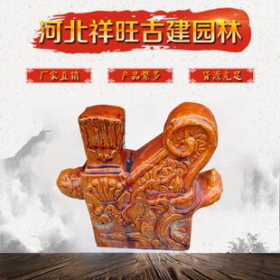 仿古琉璃瓦屋面金黄釉面瓦仿古筒瓦寺庙庙宇用瓦直供现货