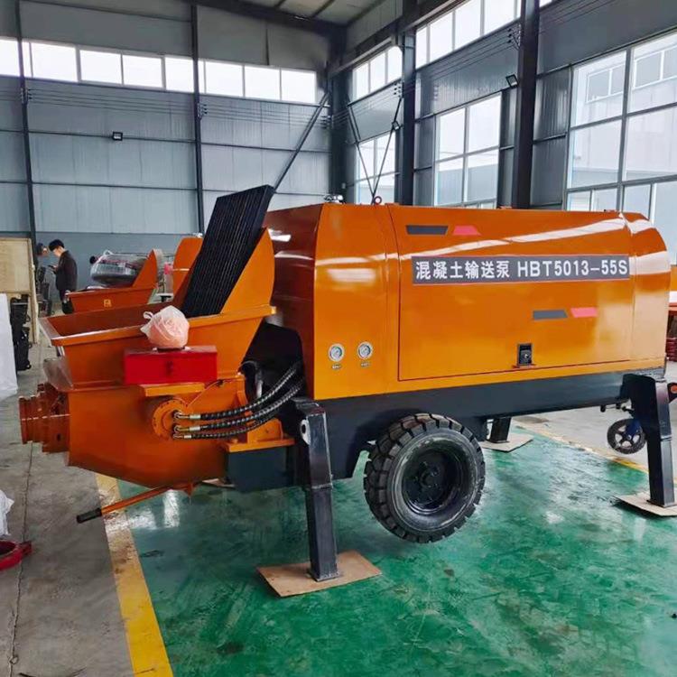 高层砂浆输送泵50型拖泵细石砂浆输送泵大骨料混凝土上料泵