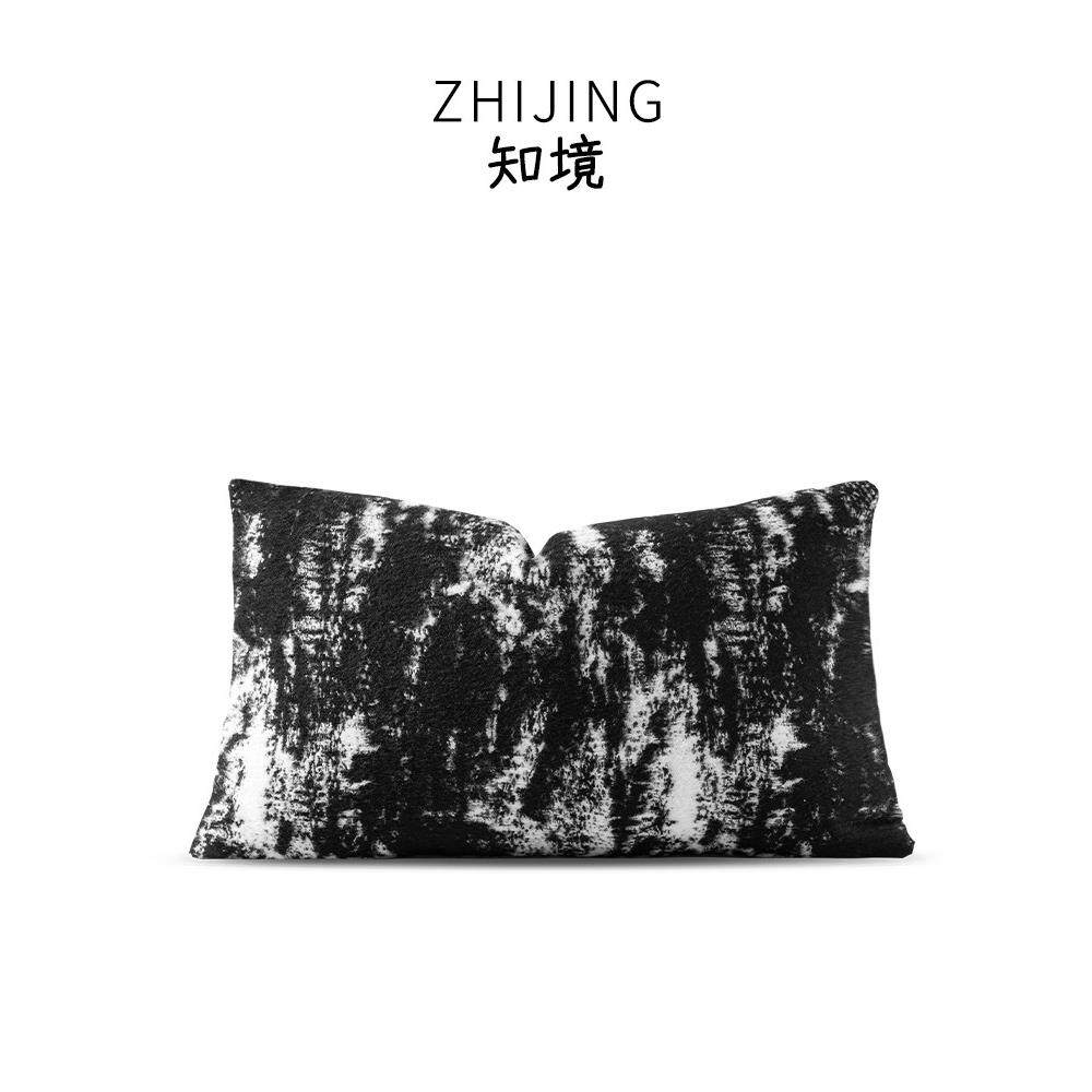 轻奢北欧风长方形车载沙发混纺抱枕客厅靠垫靠枕床头床上大靠背套