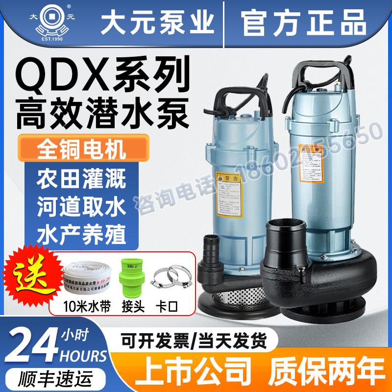 大元潜水泵纯铜线 线电机220V/380V大流量农用灌溉家用高扬程抽水