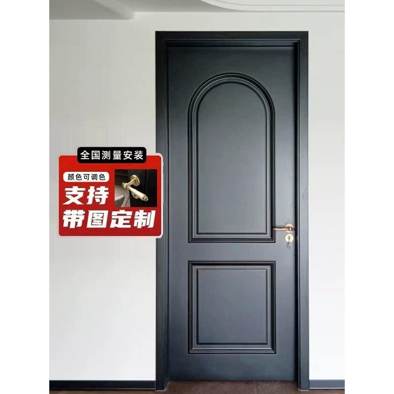 定制法式复古木门室内门实木门卧室门房间门实木多层烤漆门静音门