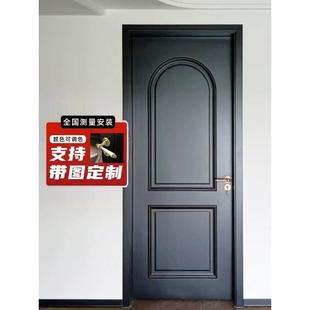 復古木門室內門實木門臥室門房間門實木多層烤漆門靜音門 定制法式