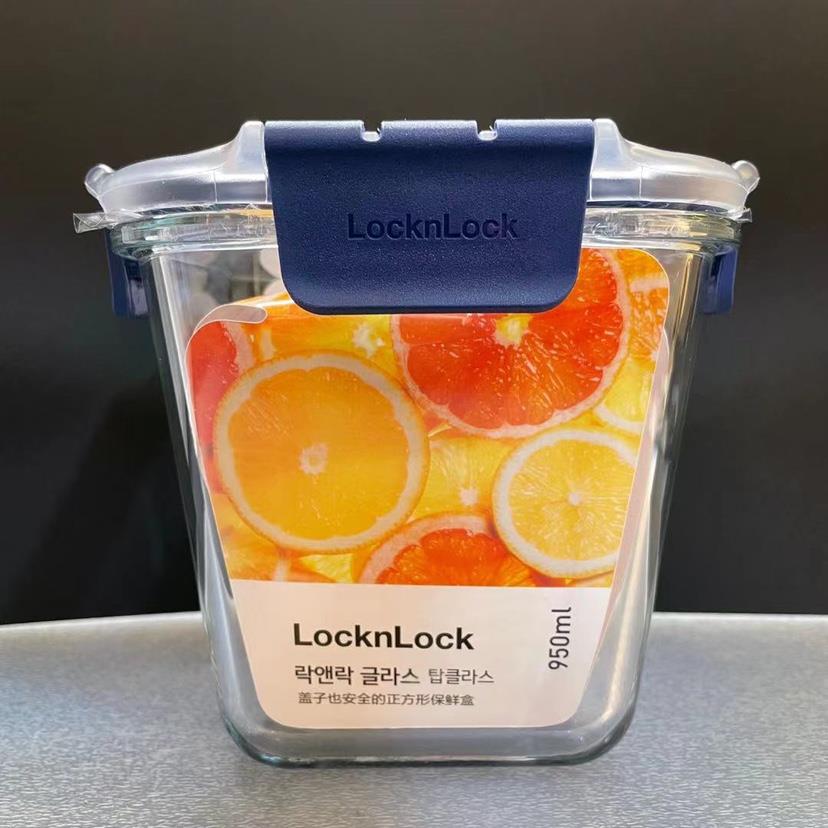 乐扣乐扣耐热玻璃保鲜盒微波炉收纳便当盒上班族密封饭盒locklock