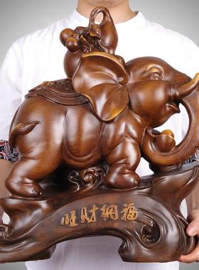 带来财富和宝藏，吉祥如意的大象饰品，一对家庭客厅，镇屋，入口