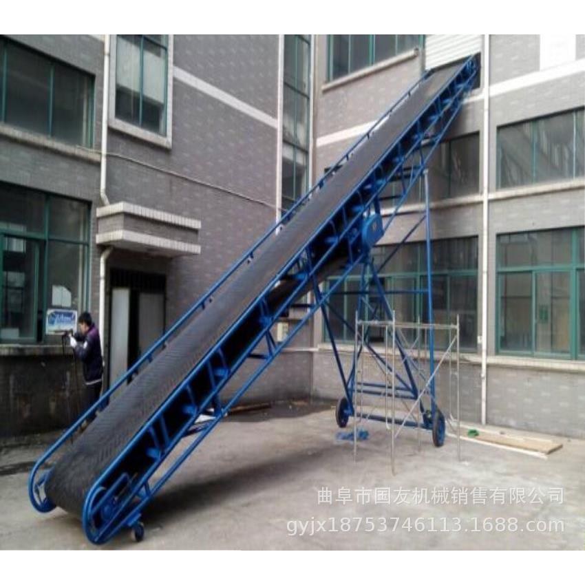厂家定制移动可升降式皮带输送机，600带宽PVC胶带食品级输送带