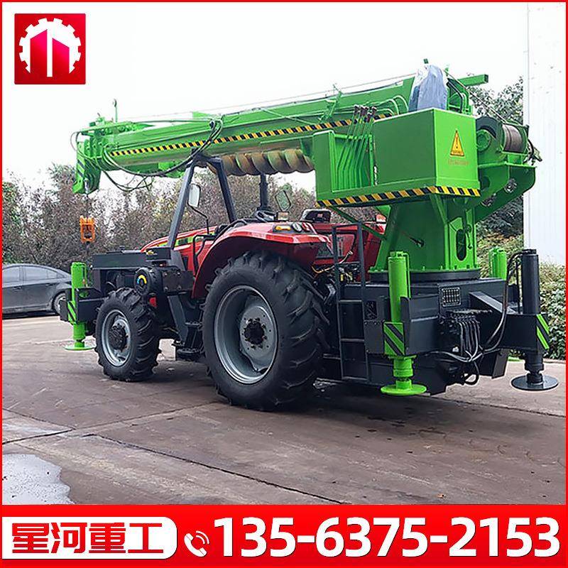 四驱越野吊车农用四驱拖拉机吊车8吨12吨吊钻一体机