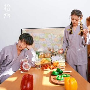 浴衣男女和服永春夏SPA日式 松套薄款 家居服漢服情侶所全棉睡衣會