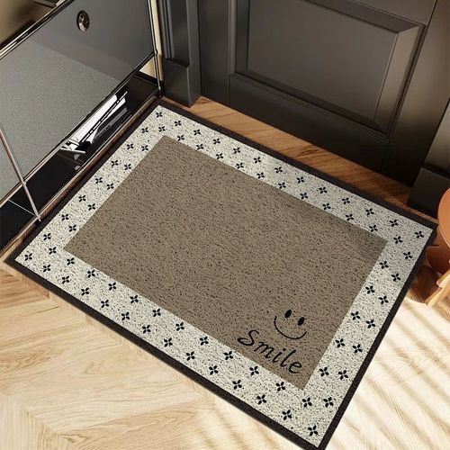 入户门地垫丝圈进门脚垫美式家用门口地毯L耐脏百搭玄关门垫可定