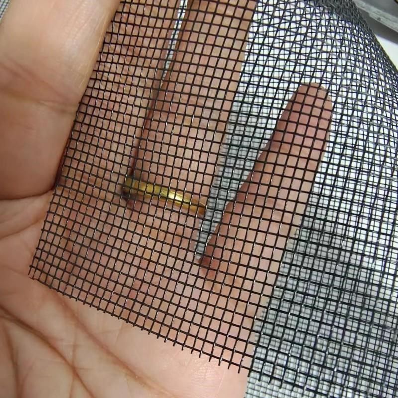 黑色玻璃纤维网尼龙网1r6目小孔加密防尘蚊虫不变形脱丝过滤通风