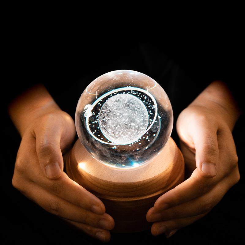 《璀璨》水晶球旋转音乐盒 小夜灯 桌面小摆件 装饰品灯 生日礼物,家装灯饰光源,小夜灯,淘宝优惠券,粉丝福利购,淘宝优惠卷