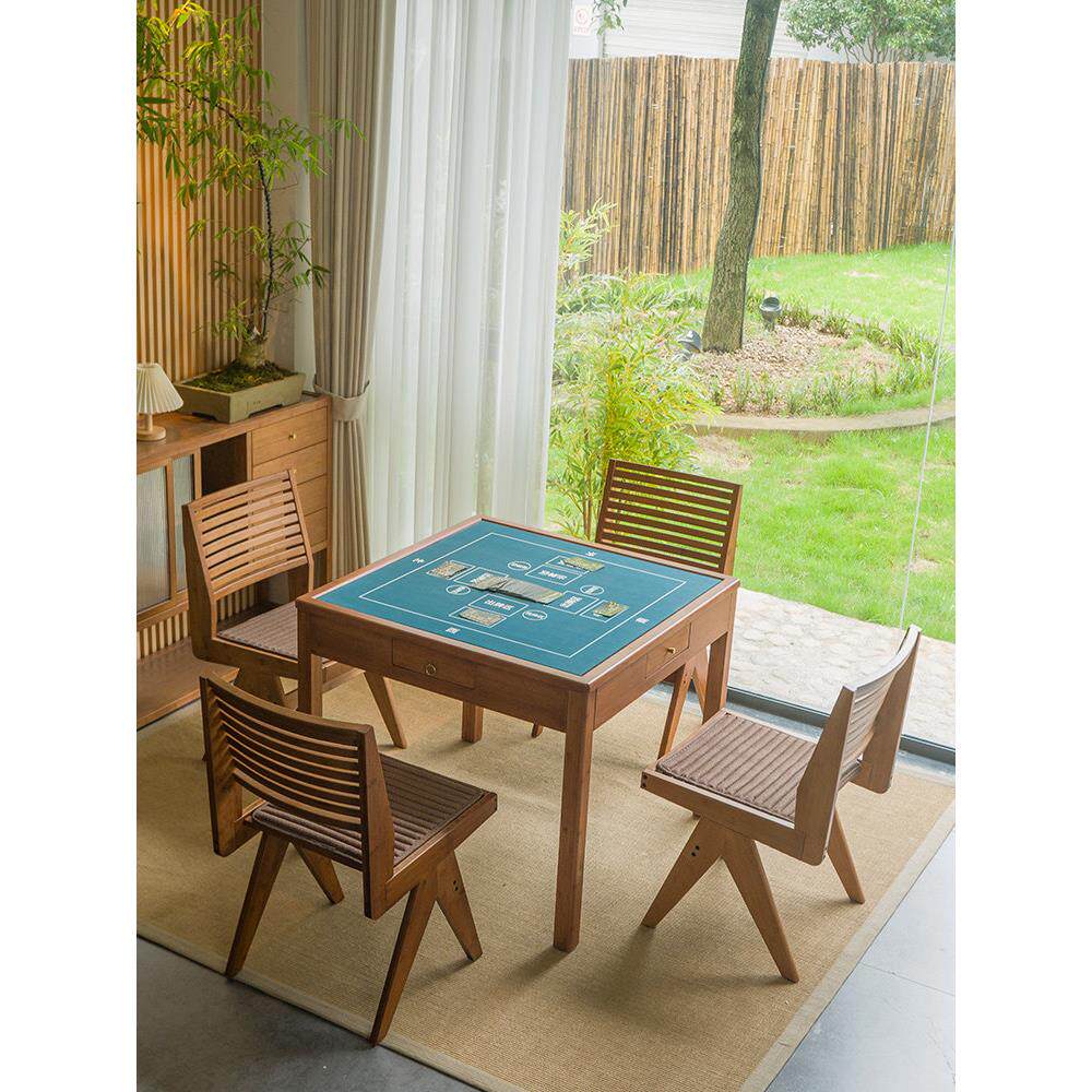 祥福新型中国风家居方桌多功能蛋桌手磨棋牌桌打牌桌茶几方桌饭桌